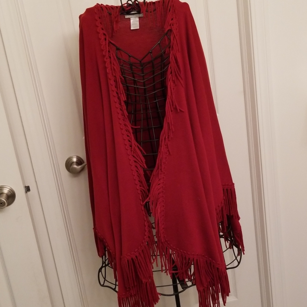 Coldwater creek Cape with fringe